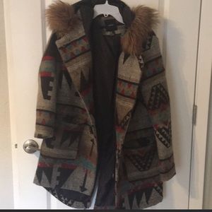 Forever 21 Aztec winter coat